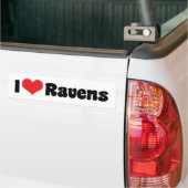 Autocollant De Voiture J'aime le coeur Ravens - amant d'oiseau (On Truck)