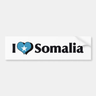 Autocollant De Voiture J'aime le drapeau somalien