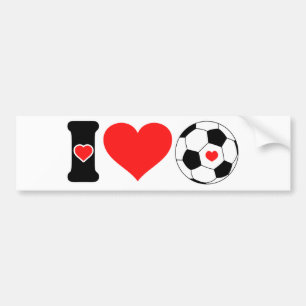 Autocollant De Voiture J'aime le football