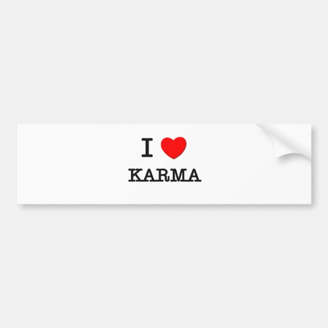 Autocollant De Voiture J'aime le karma (Devant)
