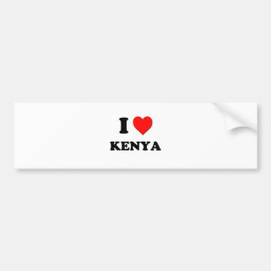 Autocollant De Voiture J'aime le Kenya