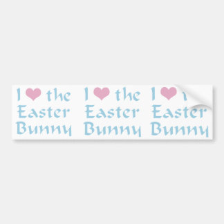 Autocollant De Voiture J'aime le lapin de Pâques