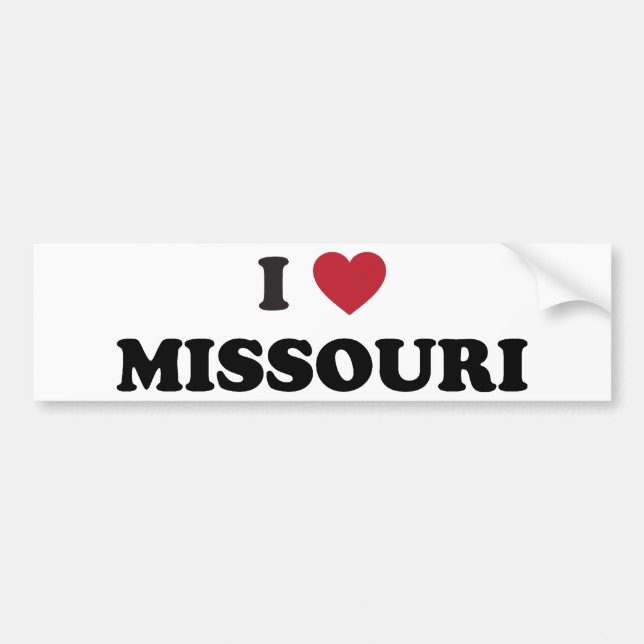 Autocollant De Voiture J'aime le Missouri (Devant)