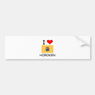 Autocollant De Voiture J'aime le New Jersey de Hoboken