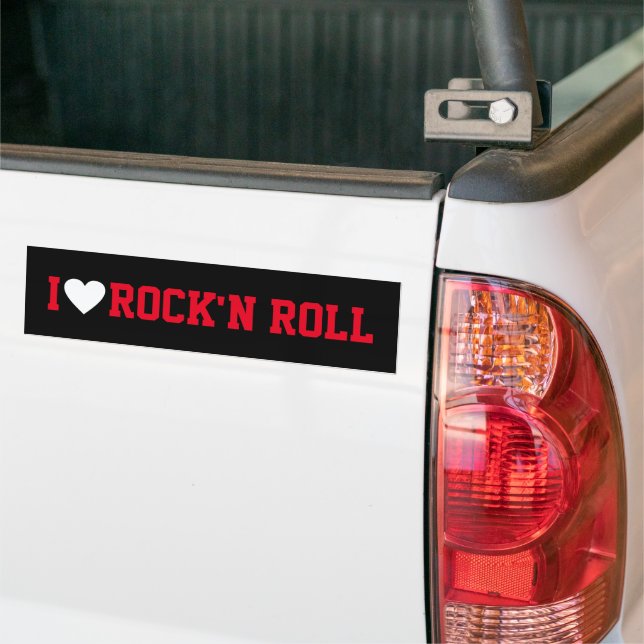 Autocollant De Voiture j'aime le rock'n roll (Sur camion)