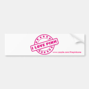 Autocollant De Voiture J'aime le rose