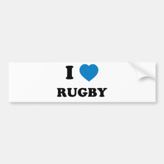 Autocollant De Voiture J'aime le rugby