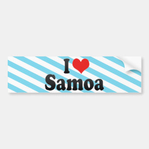 Autocollant De Voiture J'aime le Samoa