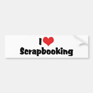 Autocollant De Voiture J'aime le scrapbooking à cœur - Amoureux de scrapb