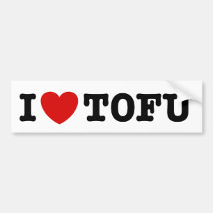 Autocollant De Voiture J'aime le tofu