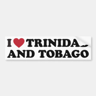 Autocollant De Voiture J'aime le Trinidad-et-Tobago