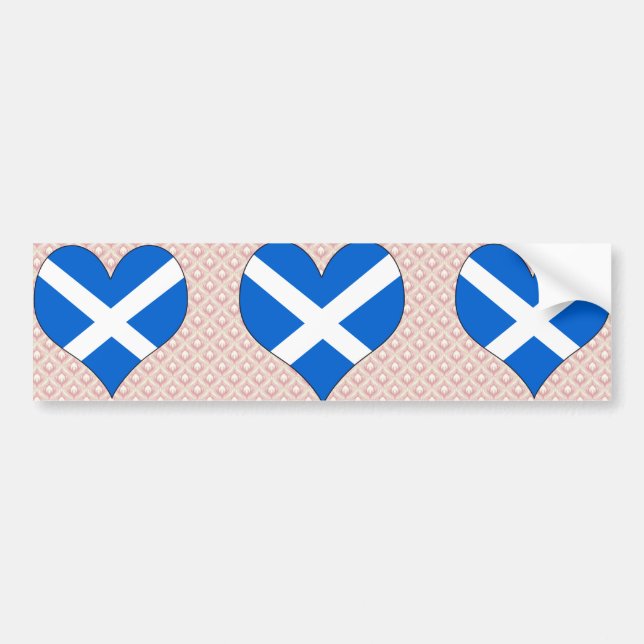 Autocollant De Voiture J'aime l'Ecosse (Devant)