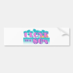 Autocollant De Voiture J'Aime Les Années 80