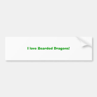 Autocollant De Voiture J'aime les dragons barbus !