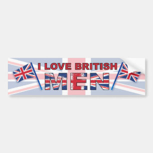 Autocollant De Voiture J'aime les hommes britanniques