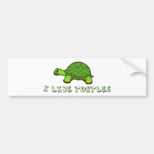 Autocollant De Voiture J'Aime Les Tortues