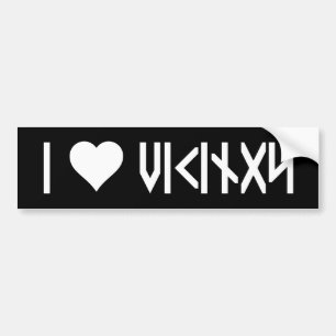 Autocollant De Voiture J'aime les vikings
