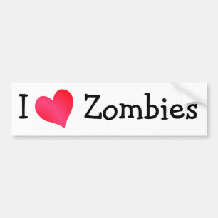 Autocollant De Voiture J'aime les zombies