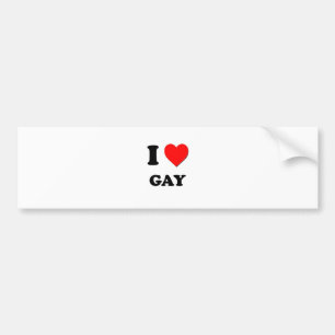 Autocollant De Voiture J'aime l'homosexuel