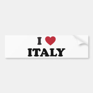 Autocollant De Voiture J'aime l'Italie