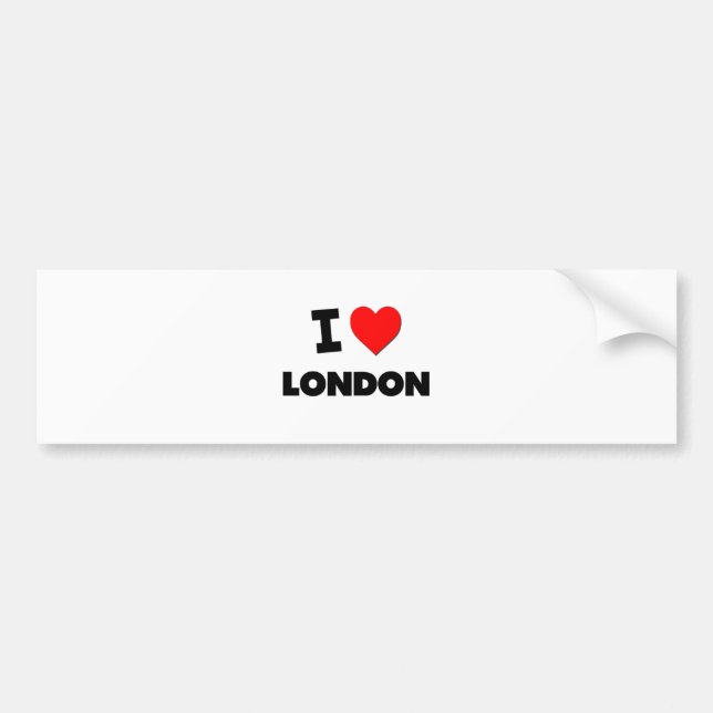 Autocollant De Voiture J'aime Londres (Devant)