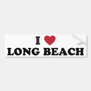 Autocollant De Voiture J'aime Long Beach la Californie