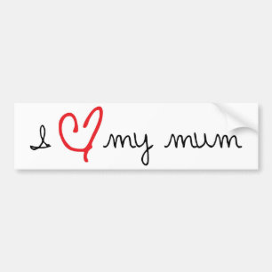 AUTOCOLLANT DE VOITURE J'AIME MA MAMAN
