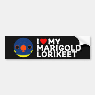 AUTOCOLLANT DE VOITURE J'AIME MA MARIONNEUSE LORIKEET