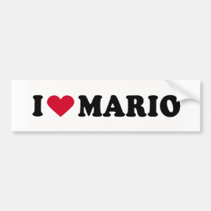 AUTOCOLLANT DE VOITURE J'AIME MARIO