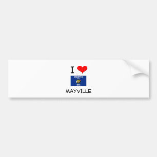 Autocollant De Voiture J'aime Mayville le Wisconsin