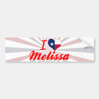 Autocollant De Voiture J'aime MELiSSA, le Texas