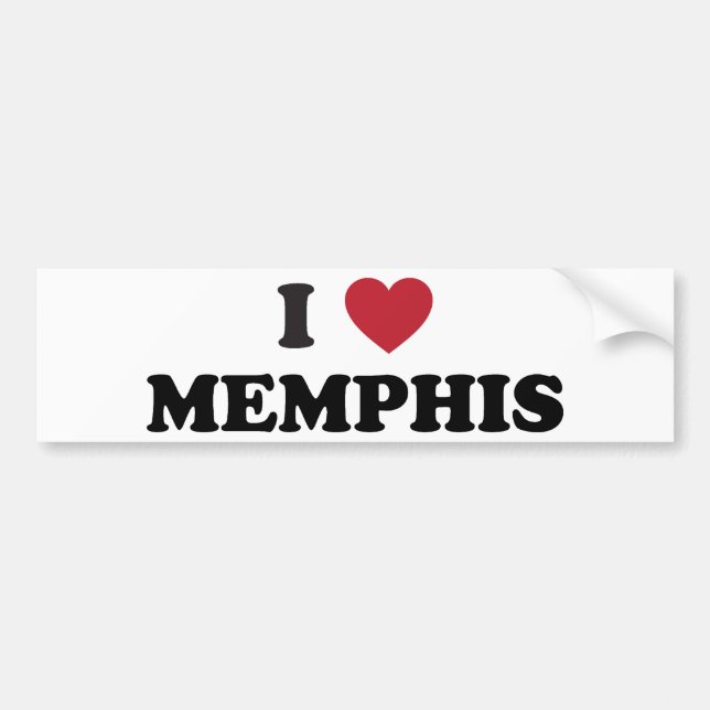 Autocollant De Voiture J'aime Memphis (Devant)