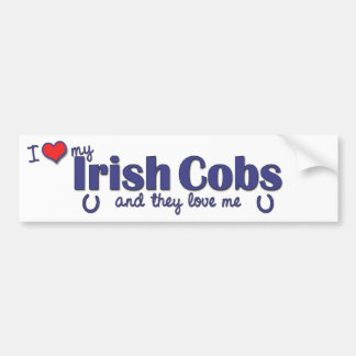 Autocollant De Voiture J'aime mes épis irlandais (les chevaux multiples)