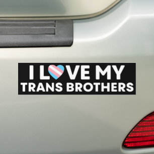 Autocollant De Voiture J'aime mes frères transgenres LGBT Trans Rights