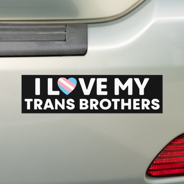 Autocollant De Voiture J'aime mes frères transgenres LGBT Trans Rights (En voiture)