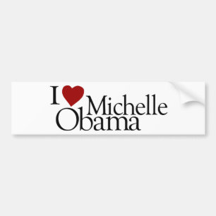 Autocollant De Voiture J'aime Michelle Obama