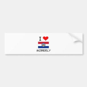 Autocollant De Voiture J'aime Moberly Missouri