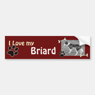Autocollant De Voiture J'aime mon adhésif pour pare-chocs de Briard