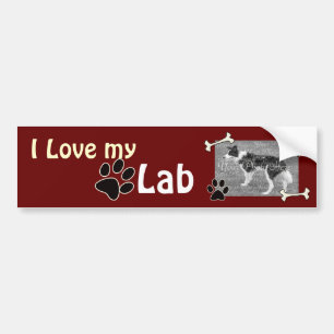 Autocollant De Voiture J'aime mon adhésif pour pare-chocs de laboratoire