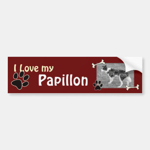 Autocollant De Voiture J'aime mon adhésif pour pare-chocs de Papillon