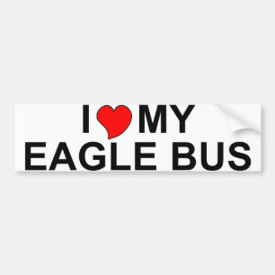 Autocollant De Voiture J'aime mon autobus d'Eagle