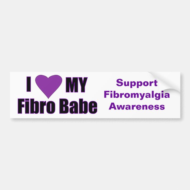 Autocollant De Voiture J'aime mon bébé fibro (Devant)
