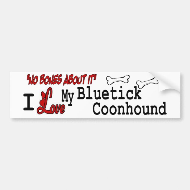 Autocollant De Voiture J'Aime Mon Bluetick Coon (Devant)