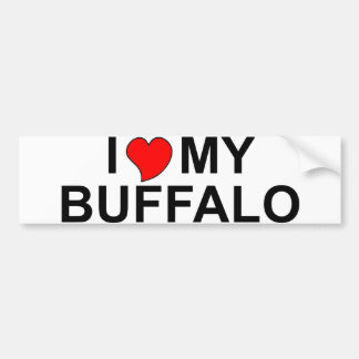 Autocollant De Voiture J'aime mon Buffalo