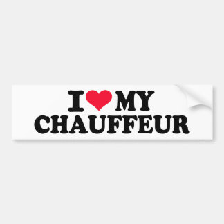 Autocollant De Voiture J'aime mon chauffeur