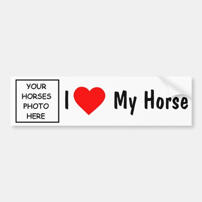 Autocollant De Voiture J'aime mon cheval (Devant)
