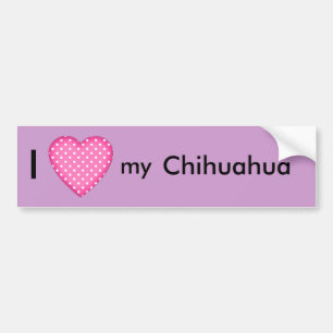 Autocollant De Voiture J'aime mon chiwawa