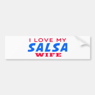 Autocollant De Voiture J'aime mon épouse de Salsa
