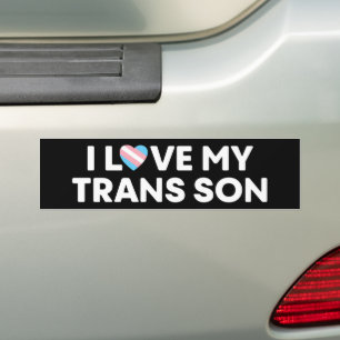 Autocollant De Voiture J'aime mon fils transgenre LGBT Transparent Papa