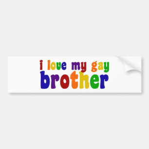 Autocollant De Voiture J'Aime Mon Frère Gay